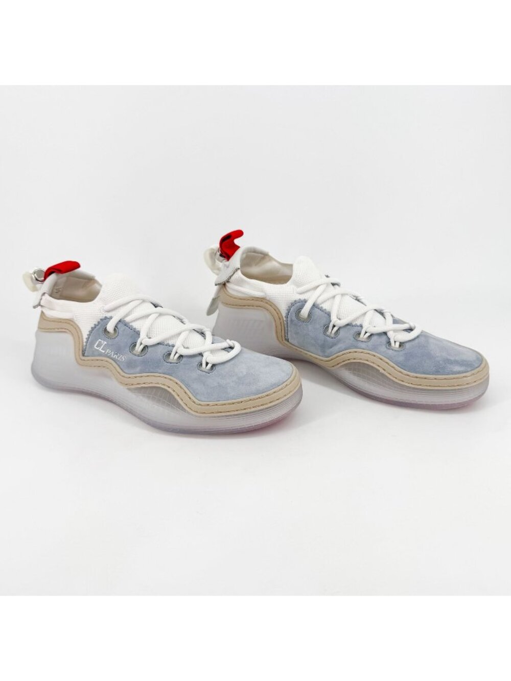 Christian Louboutin Arpoador Blue Drawstring Sneaker Size 39 US 9 Women's 7028